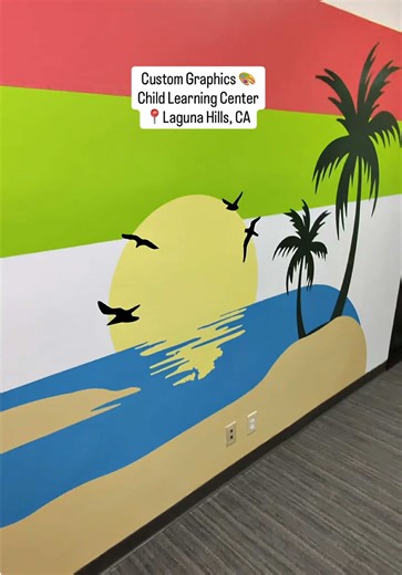 Custom wall graphics installed at a children’s learning center in Laguna Hills, CA. Bright, playful visuals designed to inspire creativity, focus, and joy every day. Because the right environment helps young minds thrive. #wallgraphics #customgraphics #learningenvironment #schooldesign #lagunahills