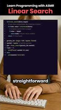 ASMR Linear Search Algorithm Explanation | Programming ASMR