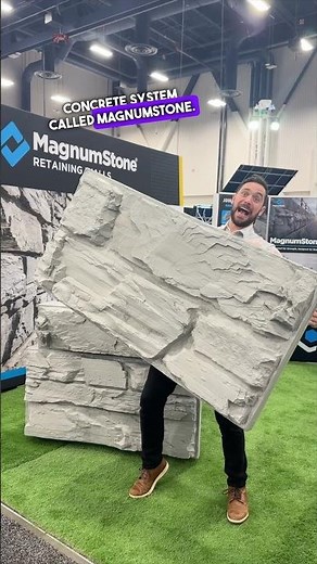 HUGE Precast Concrete Retaining Wall Block! #concrete #construction #landscaping