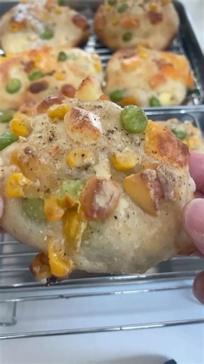 えだまめコーンチーズパン作りました！