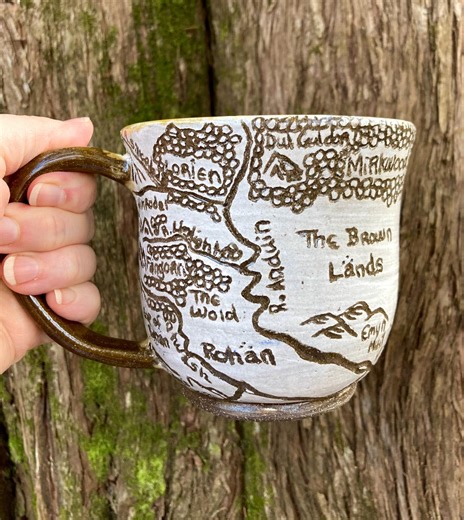 18oz Stoneware Middle Earth Map Mug - Etsy