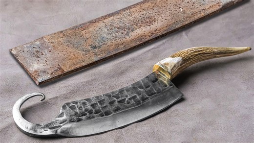 This spiral knife was forged from a car - and it’s insanely sharp