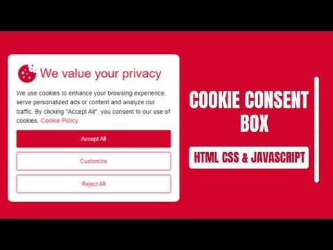 Create A Website Cookies Popup Box Using HTML CSS & JavaScript