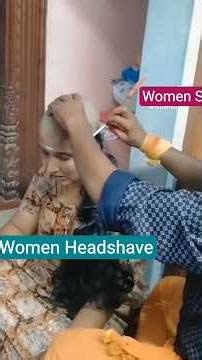 Women Headshave at Home| #headshot #headshave #haircut #temple #mundan #razor #bald #baldi #clips