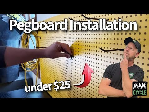 How I Installed an Entire Pegboard Wall for UNDER $25!