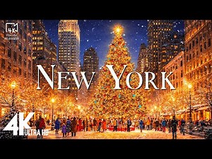 New York City at Christmas in 4K | Holiday Lights From Above (4K Drone)