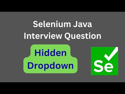 Handling Hidden Dropdown || Selenium Java