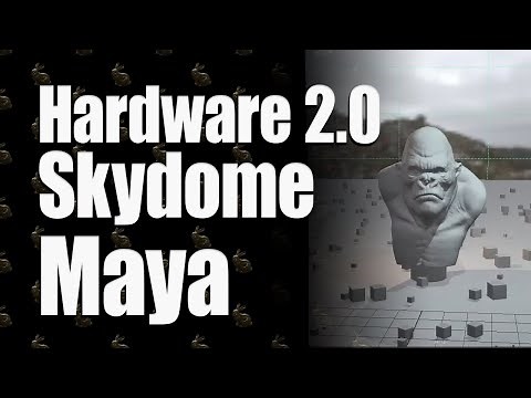 Maya Hardware 2.0 lighting using the Arnold Skydome