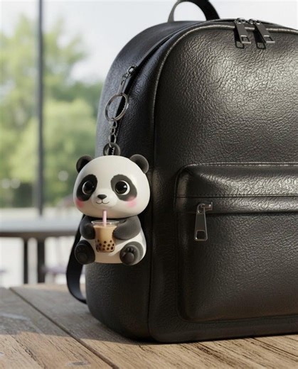 Kawaii Panda Boba Tea Keychain, Backpack Charm (STL File) - Etsy