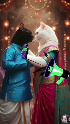 Cinematic Cat Love Dance ❤️🐾 | Romantic Couple Goals #shorts