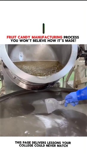 Great minds🧠 on Instagram: "🍬 Ever wondered how fruit candy is made in huge factories? Step inside the fascinating world of fruit candy manufacturing, where advanced machines, skilled workers, and high-speed production lines work together to create millions of colorful candies every single day. From blending fruit flavors and sugar syrup to molding, cooling, and packaging, every step of the process is carefully controlled to ensure perfect taste, shape, and quality. 🏭 In this factory candy-ma