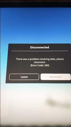 Roblox error code 260