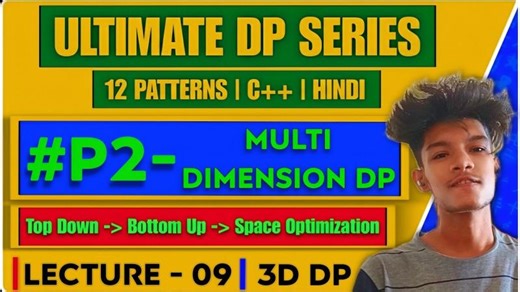 L9 - Multi Dimensional DP | Check If Valid Parentheses String Path | 3D DP | LeetCode 2267 Intuition | Hiren Joshi