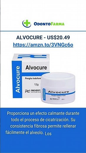 ALVOCURE. Para el tratamiento de alveolitis seca y apósito postextracción #Alveolitis #CirugíaBucal