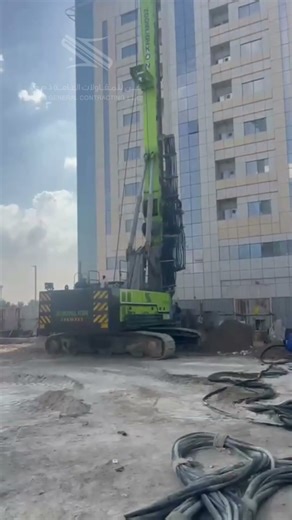 excavation and drilling works carried out as part of foundation preparation