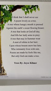 Trees Poem - Etsy