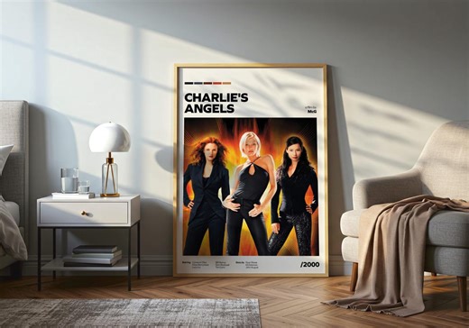 Charlie’s Angels Poster | Cameron Diaz, Drew Barrymore, Lucy Liu Movie Poster – Vintage Film Art Print - Etsy