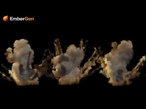 EmberGen - colored smoke + multi octave light scattering