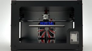 Creative model of the 3d printing text printed in the 3d printer device.