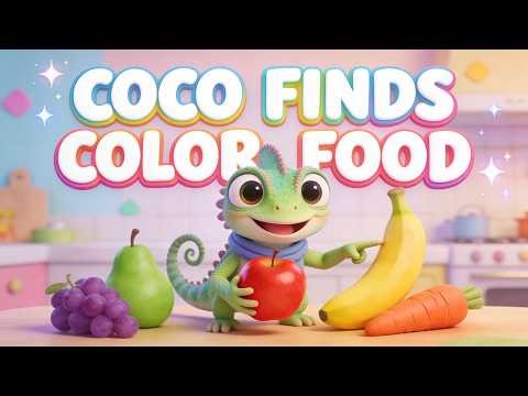 Coco Finds Color Food | Toddler Learning for Kids | Coco Colors