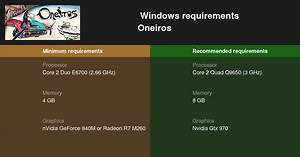 Oneiros System Requirements — Can I Run Oneiros on My PC?