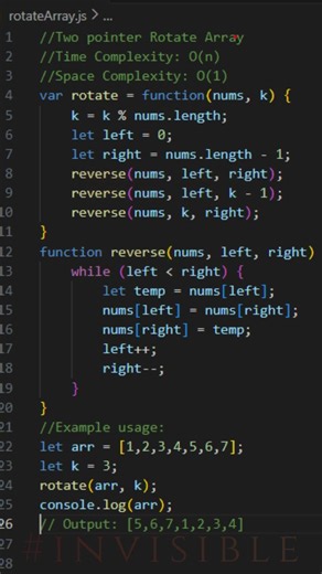 RotateArray #code #help #interview #javascript #promise #simple #tech #test