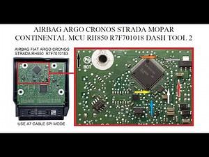 RESET DE AIRBAG MOPAR CONTINENTAL MCU RH850 R7F701018 ARGO CRONOS STRADA