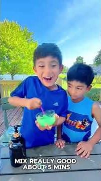 DIY No-Glue SLIME🤗Kids Make 1 INGREDIENT Viral SLIME at Home |Sibling Teamwork #sensoryplay #slime