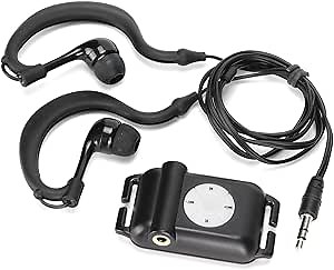 MP3 Player, 4GB Headphone Music Player with FM Radio, USB, Fast Charging for Swimming, Watersports