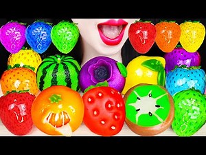 ASMR RAINBOW FOOD DESSERT MUKBANG 무지개 먹방