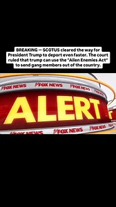 BREAKING — SCOTUS cleared the way for President Trump to deport even faster. The court ruled that trump can use the “Alien Enemies Act” to send gang members out of the country. | TAKE THIS VIRAL