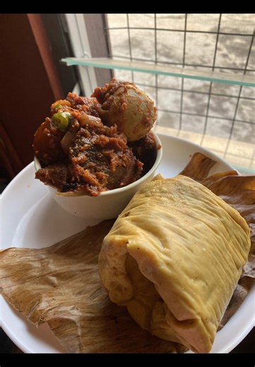 Fante Kenkey with cow stew