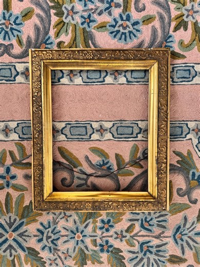 19th Century Embossed Floral Gilt Wood Frame 11” X 13” - Etsy