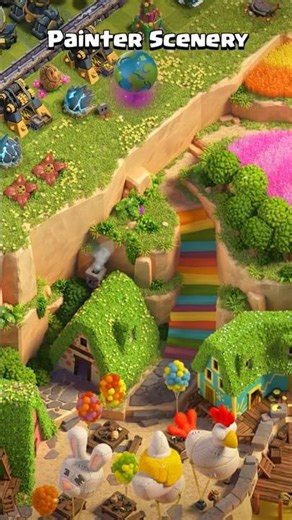Clash of Clans | Free Painter Scenery #shorts #coc