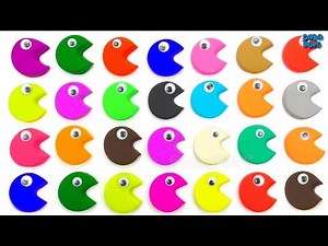 Learning Colors with Pacman Play Doh for Kids|Learn the ABC 26 Letters from A to Z|ABC alphabet song