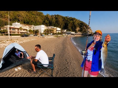 WE WENT CAMPING BY THE SEA IN BURSA AND LOOK WHAT WE CAUGHT!