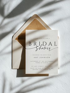 Bridal Shower Invitation Template Minimal Modern Bridal Invite Clean Simple Printable Editable Canva Design - Etsy