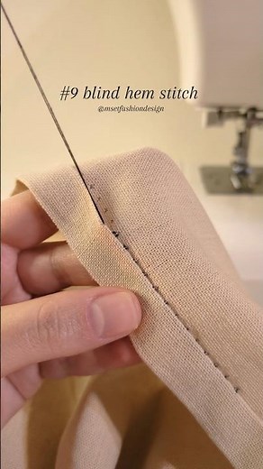 10 stitches you need to know #9 how to sew a blind hem stitch #sewing #handstitch #fashiondesigner