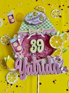 Lemon Cake Topper Fruity Lemonade Party Decor Fresh Decor - Etsy Australia