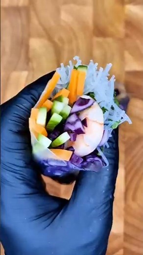 Fresh Shrimp Summer Rolls with Creamy Peanut Sauce 🥜 | Easy Healthy Recipe