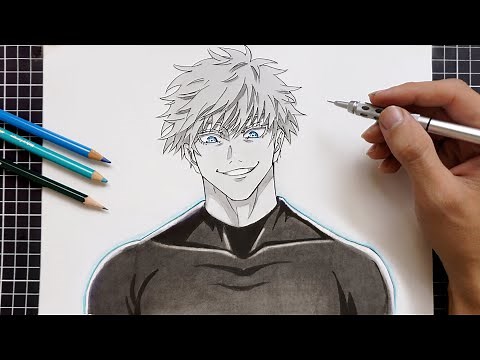 How to Draw Gojo From Jujutsu Kaisen | Easy Step by Step Tutorial Drawing