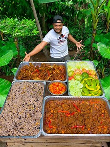 Glenis Duarte, llego desde Estados Unidos y armo este sabroso menu en leña para ella y su familia ♥ | Dominican Food Cusine