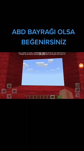 Building with Red Blocks in a Minecraft-Like World