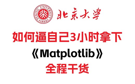 【如何逼自己三小时拿下Matplotlib】数据可视化 | Python入门零基础教程 | 全程干货无废话 | 2025全B站最新
