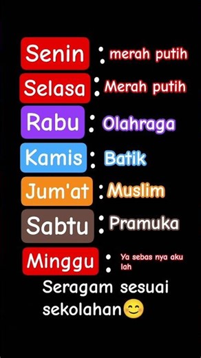 aku bikin sesuai sama seragam sekolahan 🙃🙃🙃