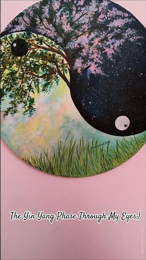 The Yin Yang Phase Through My Eyes | Let’s Paint My Original Yin Yang Nature Concept Together!☯️🍀🪾🌸