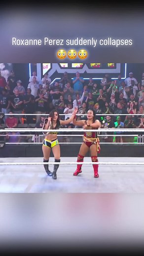 Roxanne Perez suddenly collapses after retaining her title NXT Roadblock. #roxanne #wwe #smackdown #foryou #foryoupage #fyp #fypage #women