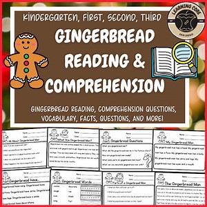 All About The Gingerbread Man Reading Kindergarten First Second Third Grade TK