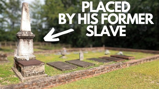 A former slave placed this marker on his master’s grave