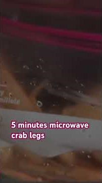 Microwave crab legs in 5 minutes